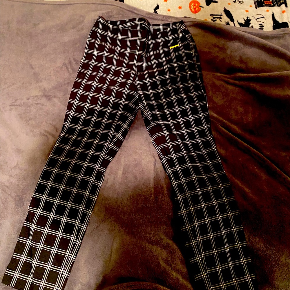 Black and white dress pants